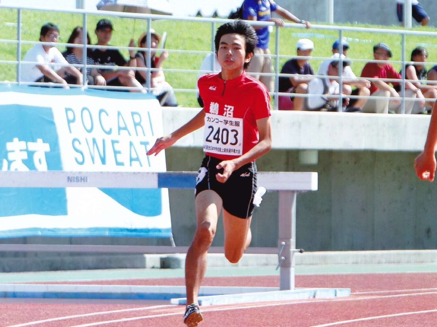 400mで岐阜県優勝、全国大会出場を果たした中学時代