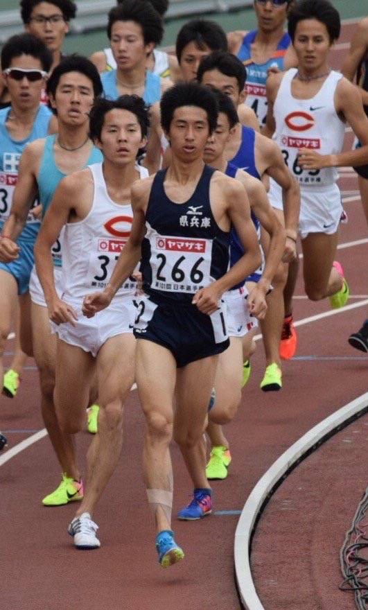 日本選手権で先頭を走る高橋選手